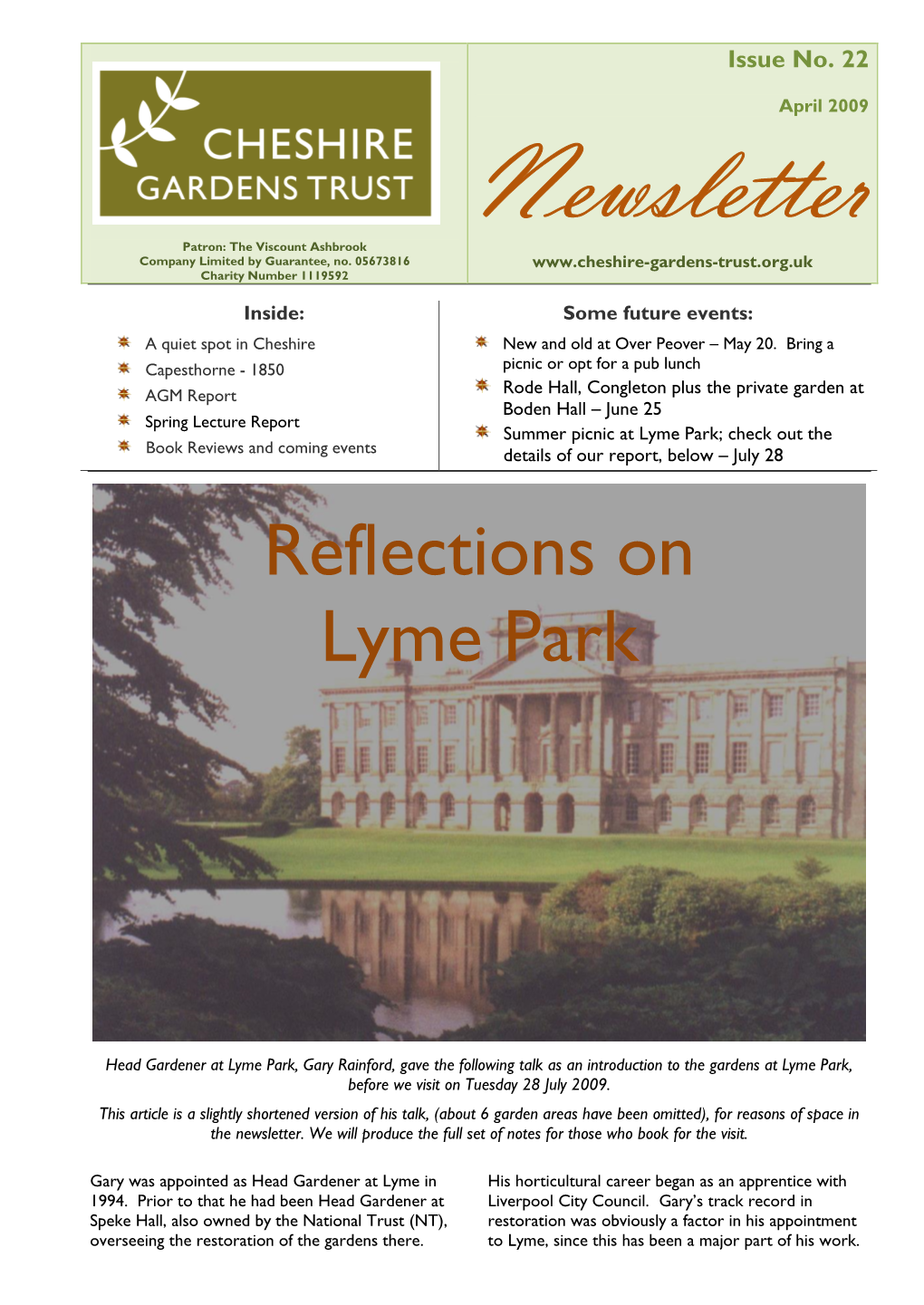 Reflections on Lyme Park
