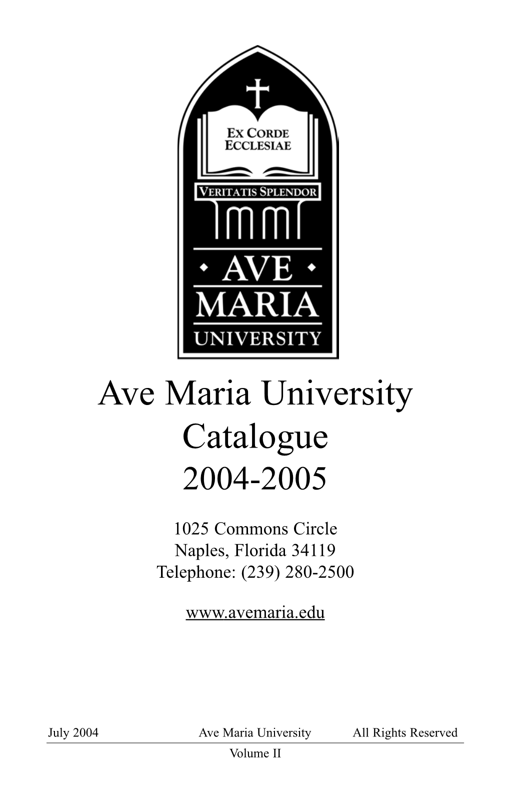 2004-2005 Academic Catalogue