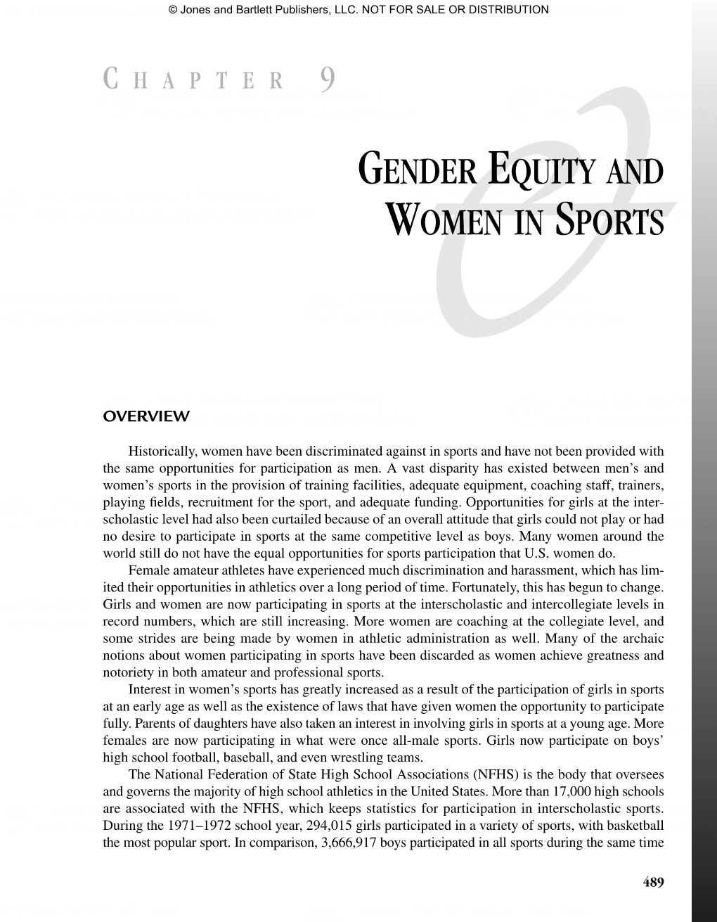 Gender Equity and Women in Sports