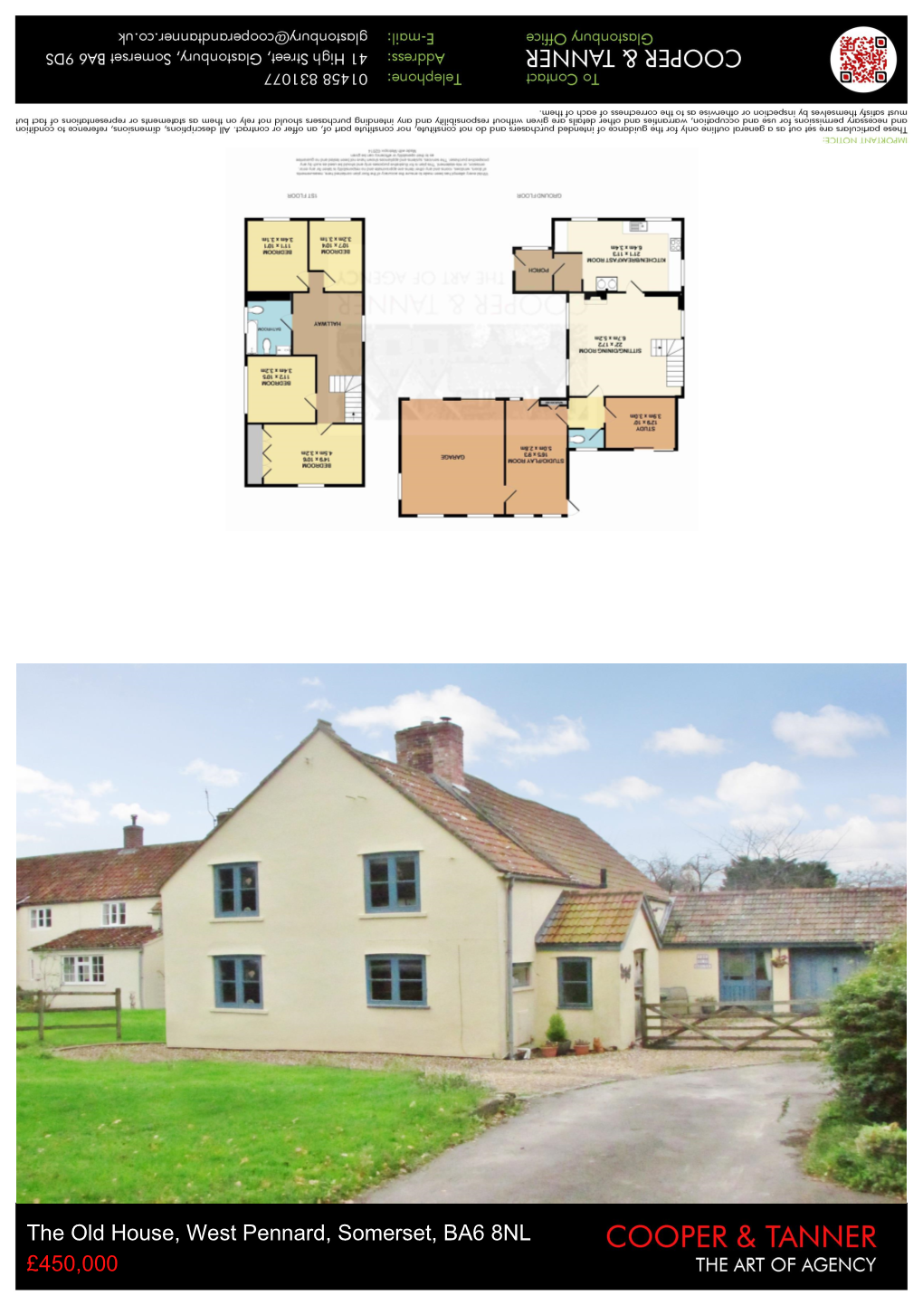The Old House, West Pennard, Somerset, BA6 8NL £450,000