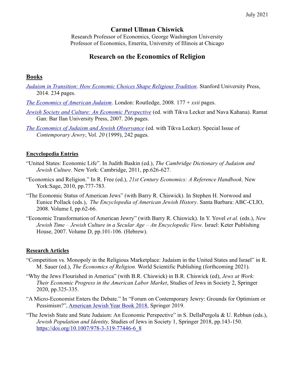 Economics of Religion (PDF)