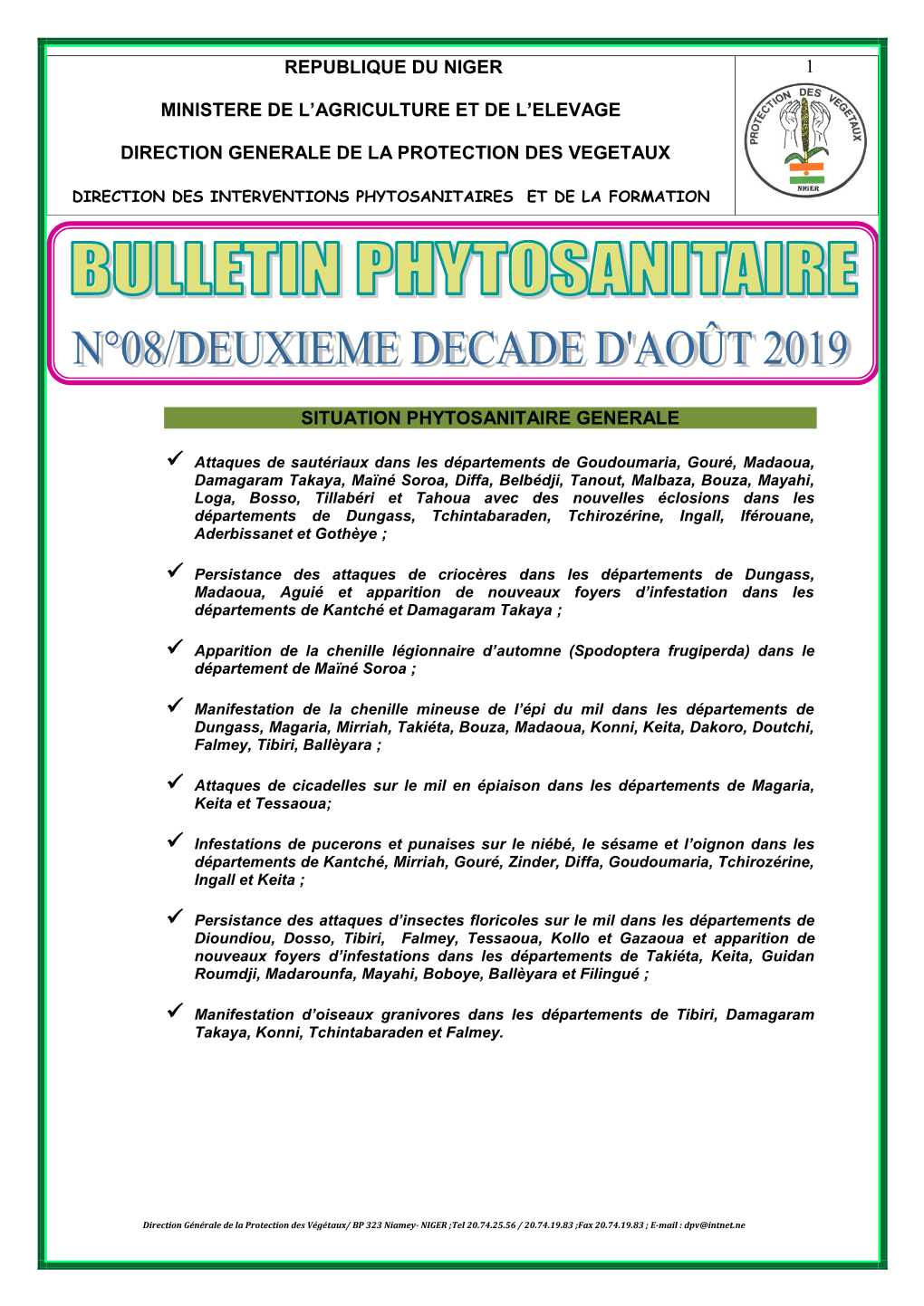 Bulletin Phyto. 08 Dgpv 2019.Pdf