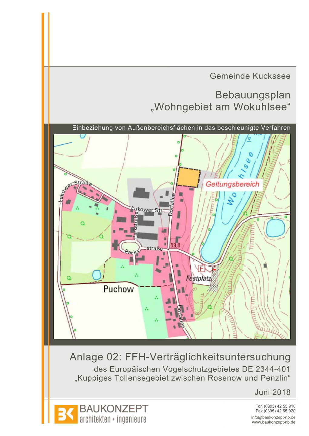 Bebauungsplan Der Gemeinde Kuckssee