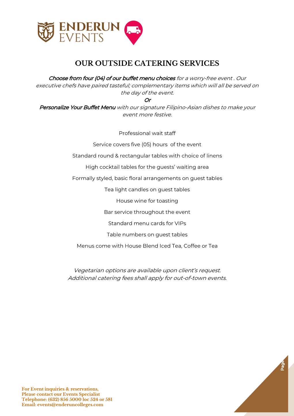 Open Corporate Buffet Menus PDF File