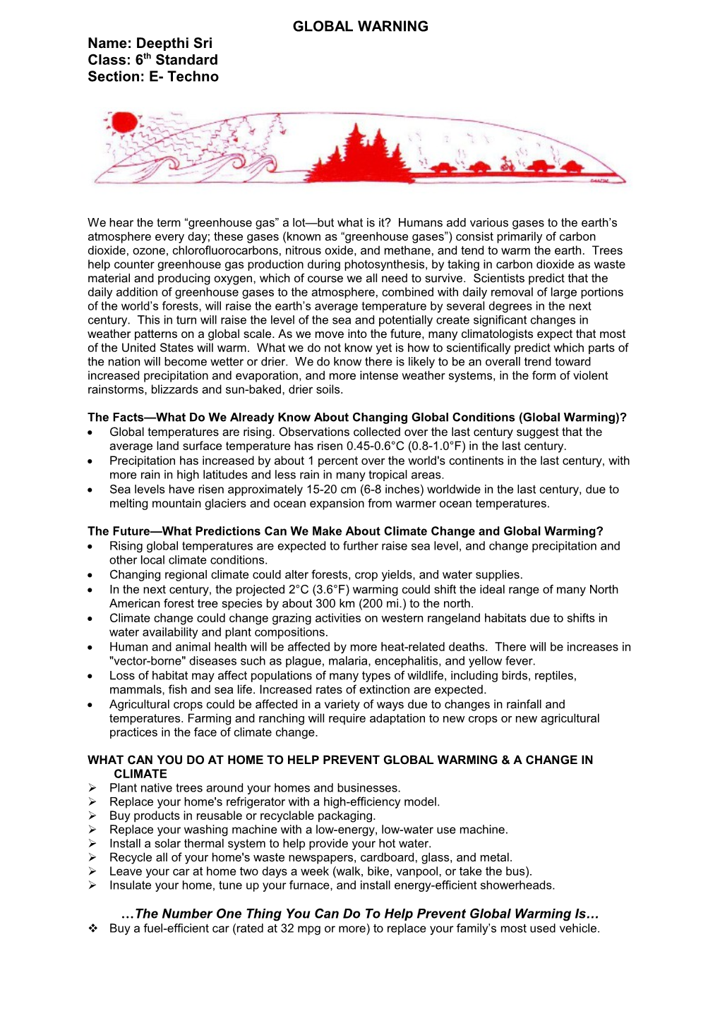 Global Warming Facts and Predictions