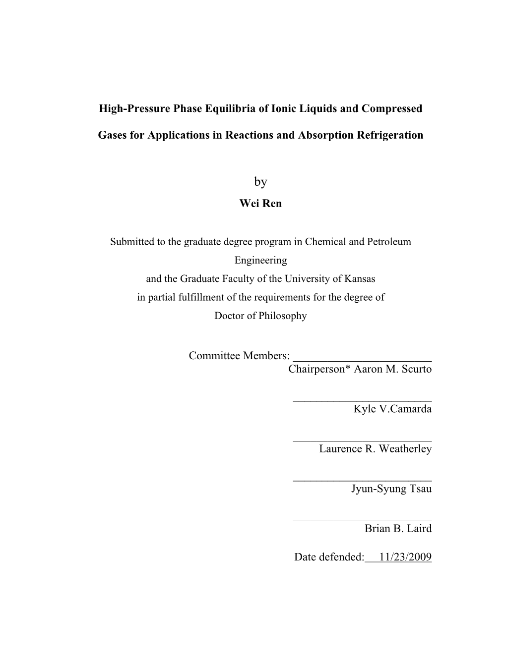 High-Pressure Phase Equilibria of Ionic Liquids and Compressed