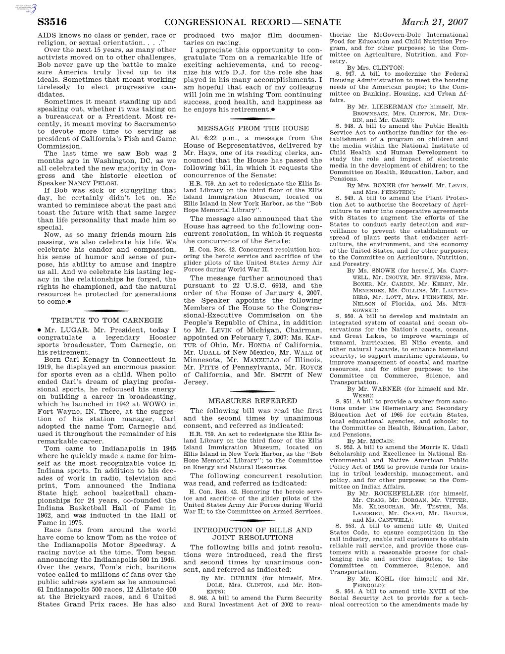 Congressional Record—Senate S3516