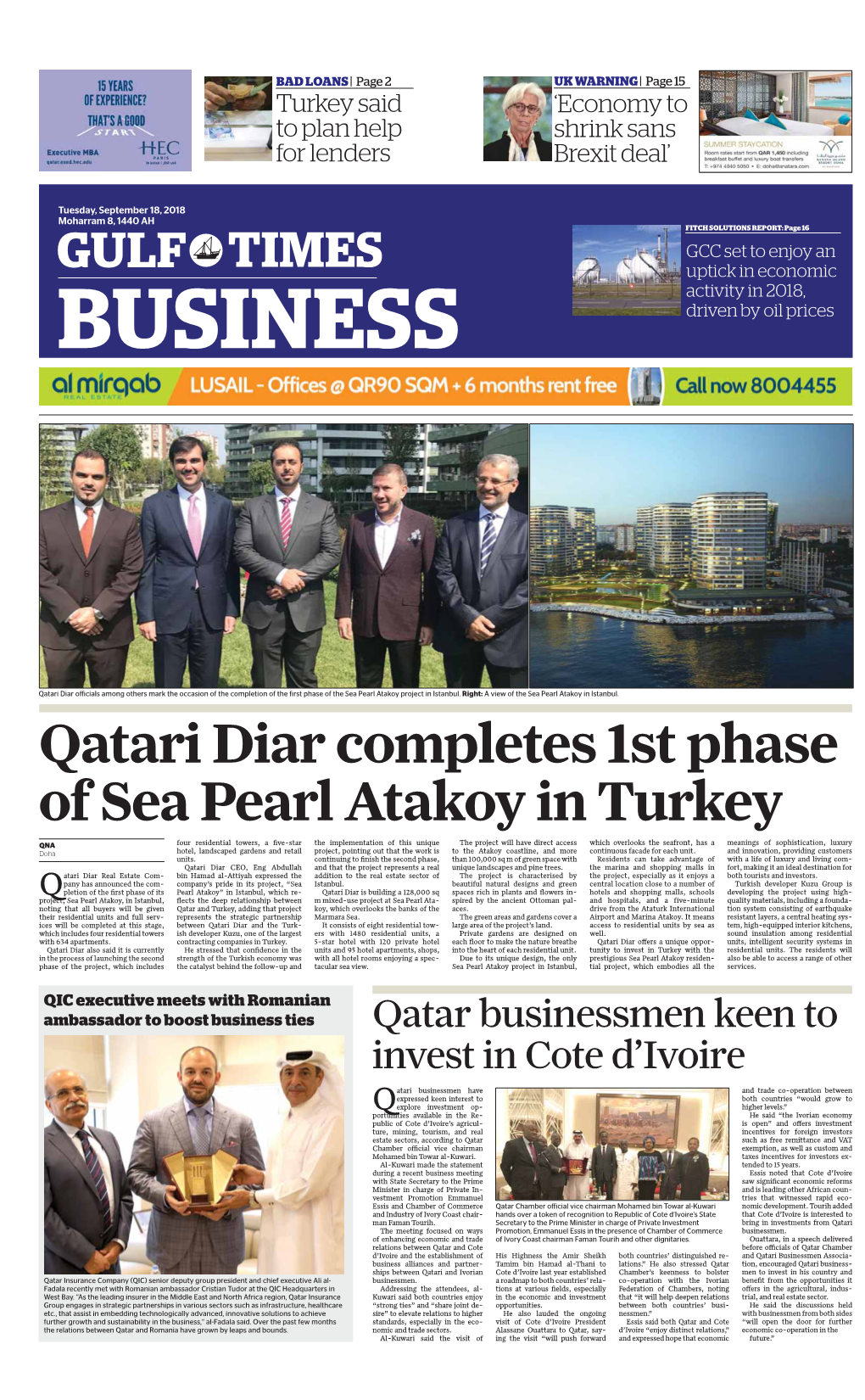 Qatari Diar Completes 1St Phase of Sea Pearl Atakoy in Turkey