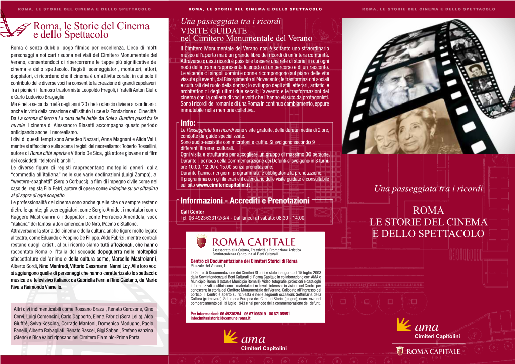 Roma, Le Storie Del Cinema E Dello Spettacolo