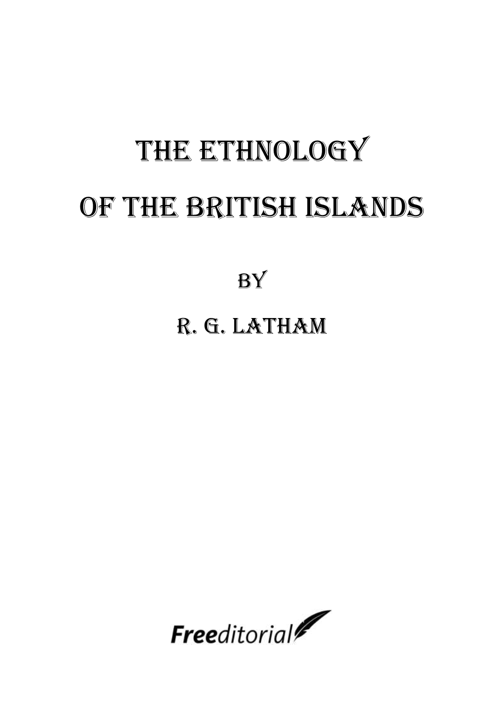 The Ethnology of the British Islands