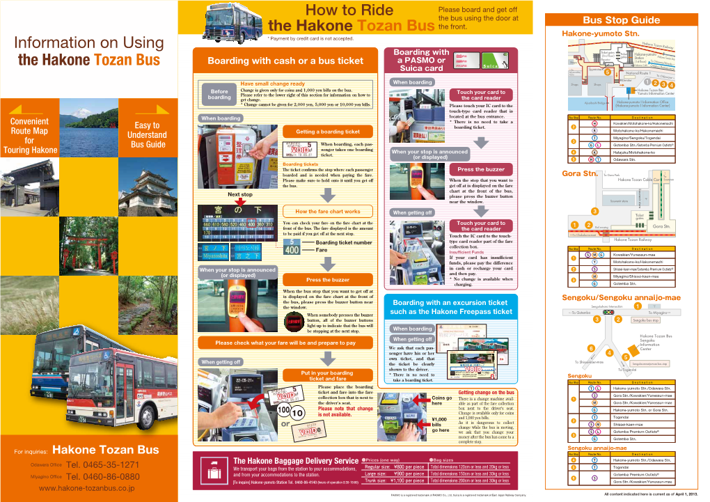 Bus Stop Guide Hakone-Yumoto Stn