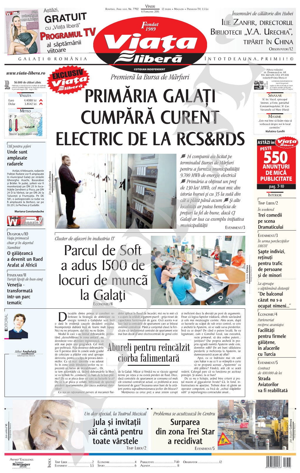 Primăria Galaţi Cumpără Curent Electric De La Rcs&Rds