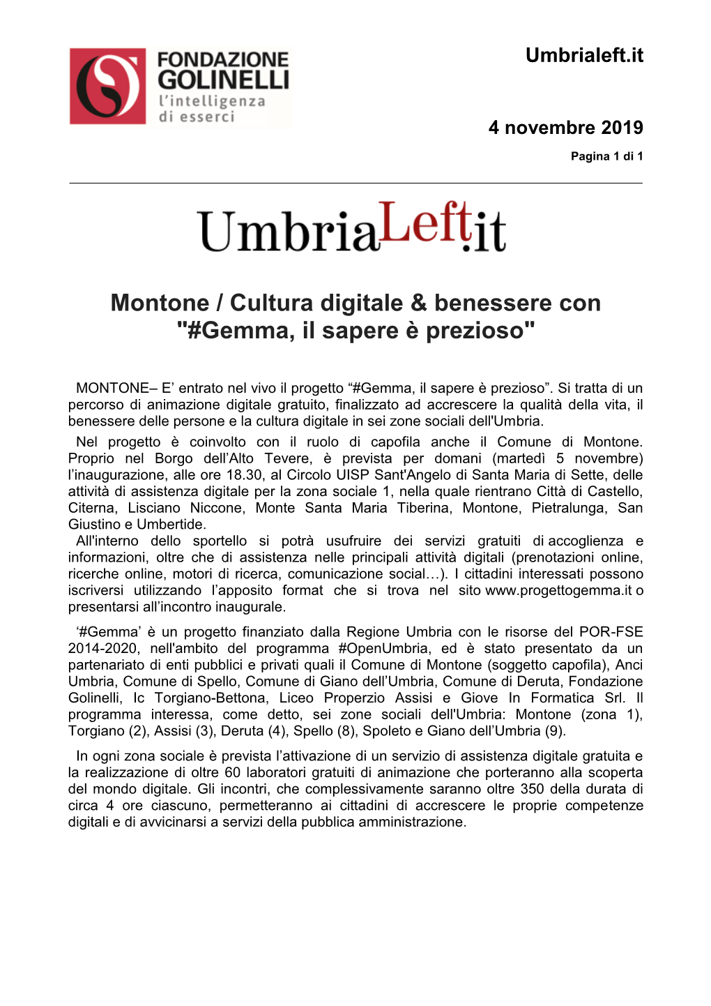 Montone / Cultura Digitale & Benessere