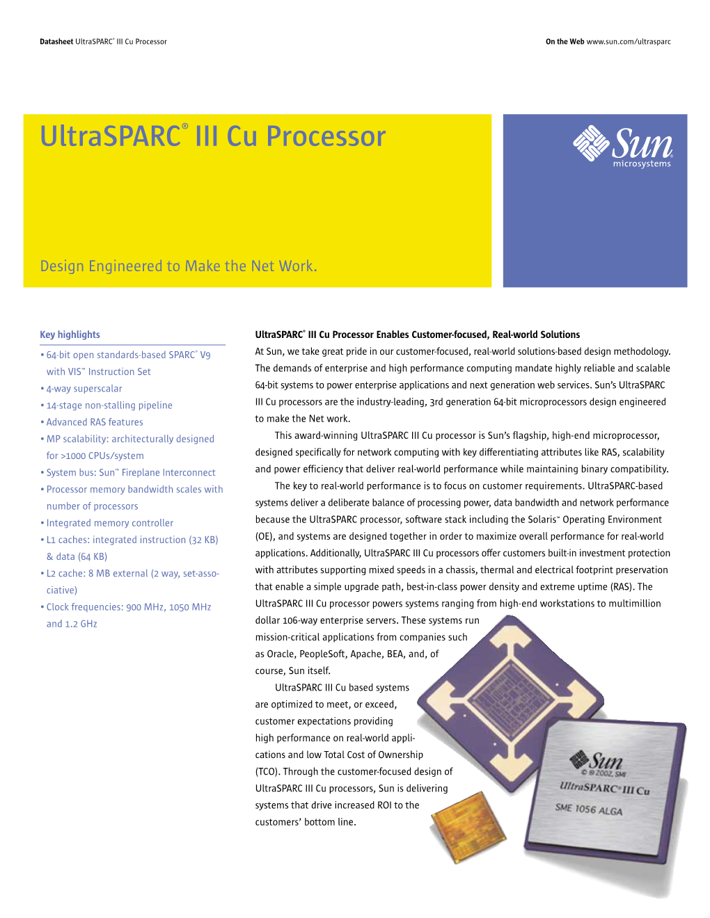Ultrasparc® III Cu Processor on the Web