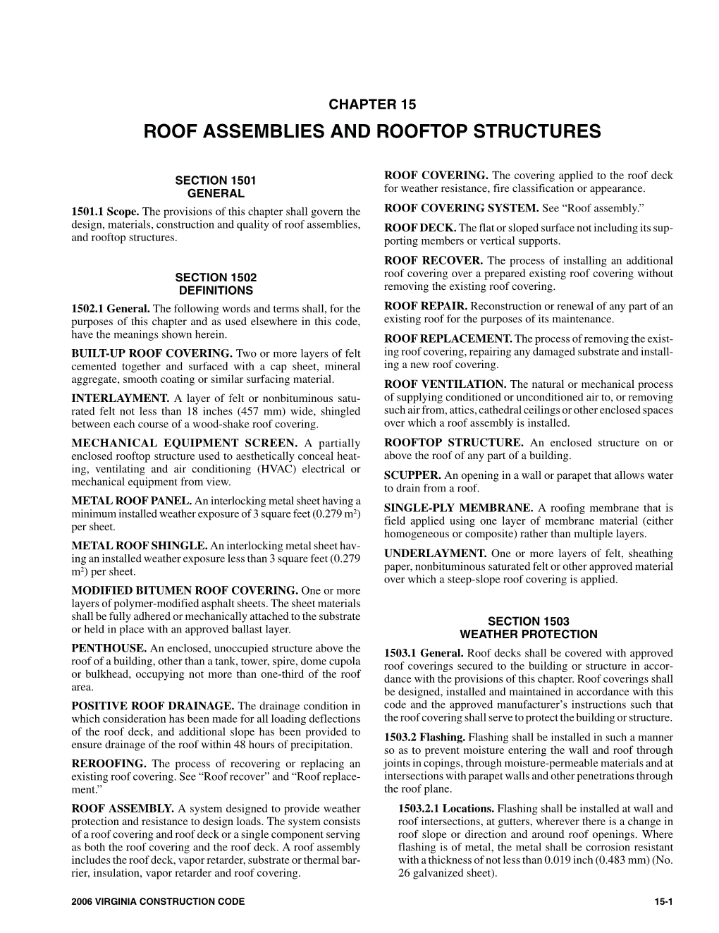 Roof Assemblies and Rooftop Structures