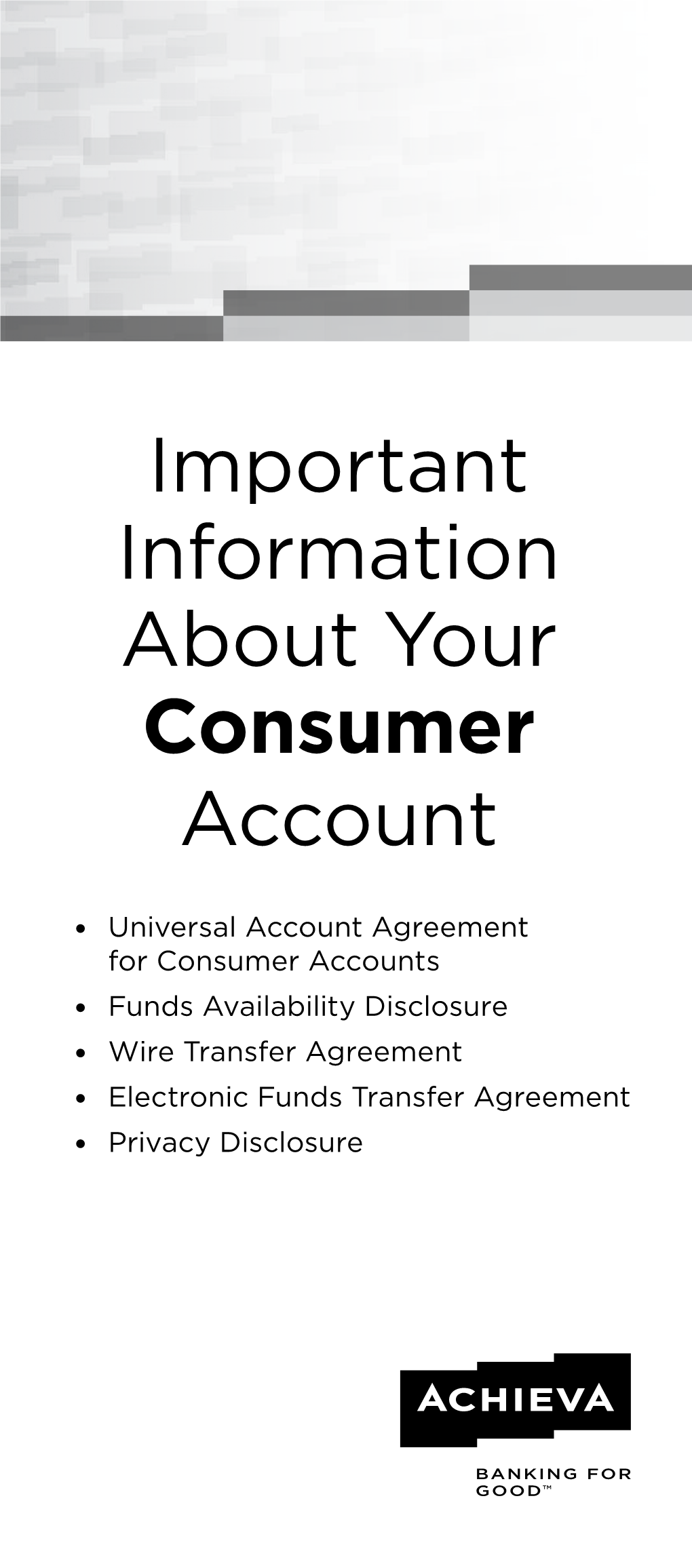 Important Information About Your Consumer Account