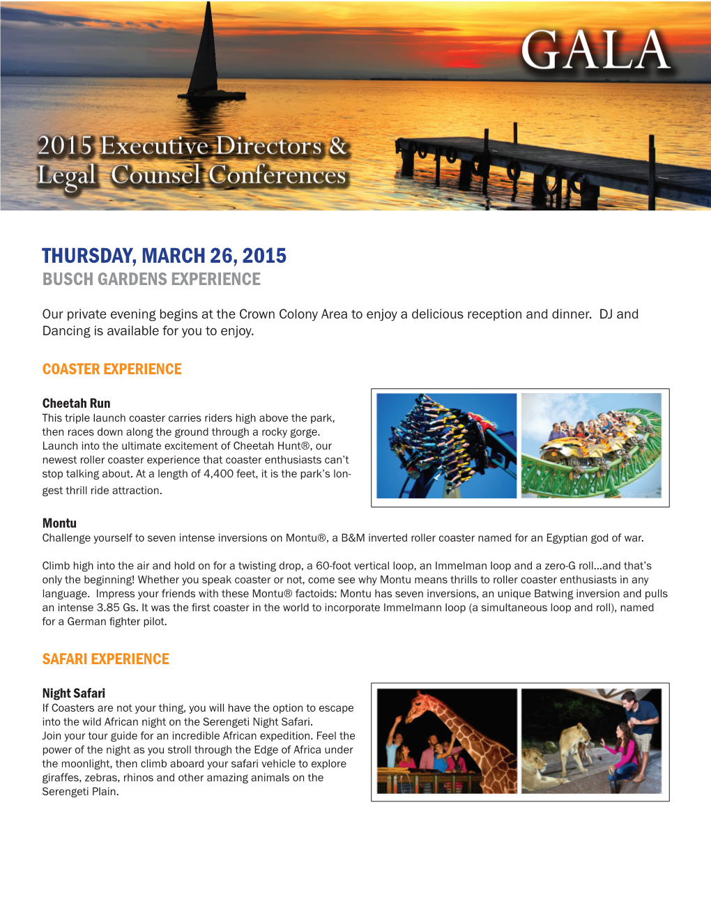 Thursday, March 26, 2015 Busch Gardens Experience
