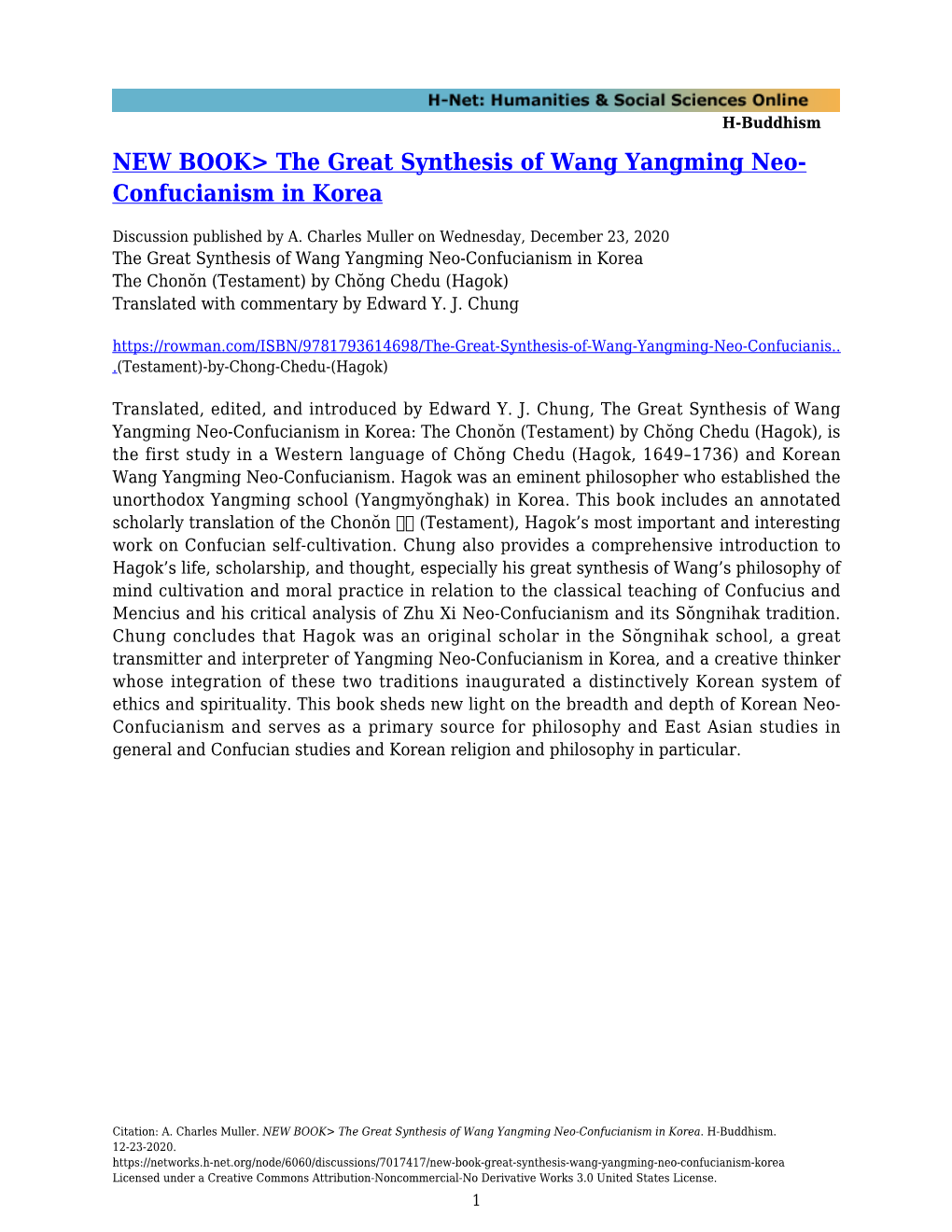 NEW BOOK&gt; the Great Synthesis of Wang Yangming Neo