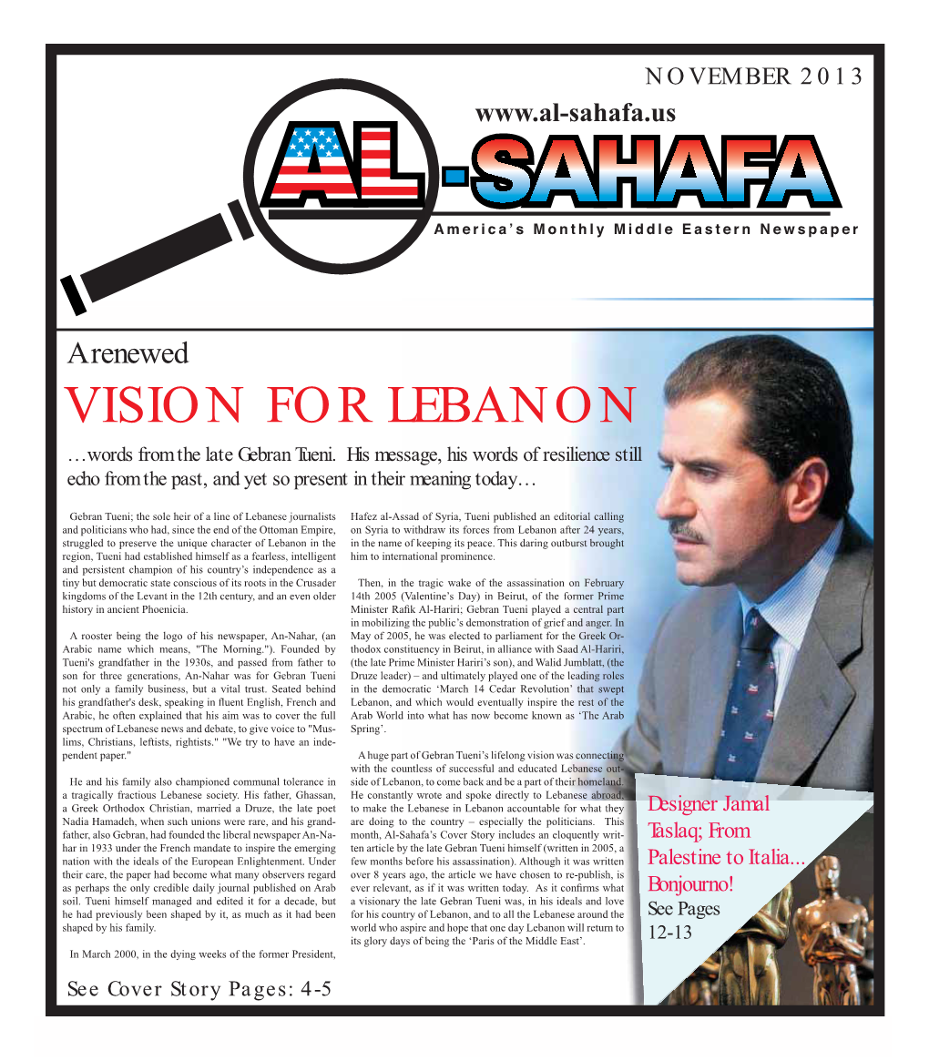 VISION for LEBANON …Words from the Late Gebran Tueni