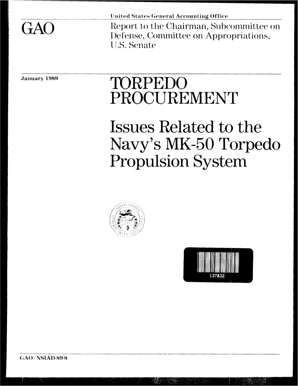 Issues Related to the Navy's MK-50 Torpedo Propulsion System