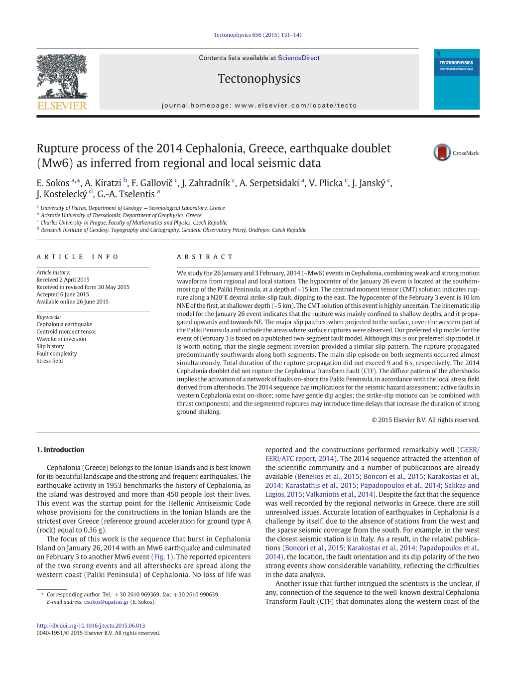 (Mw6) As Inferred from Regional and Local Seismic Data