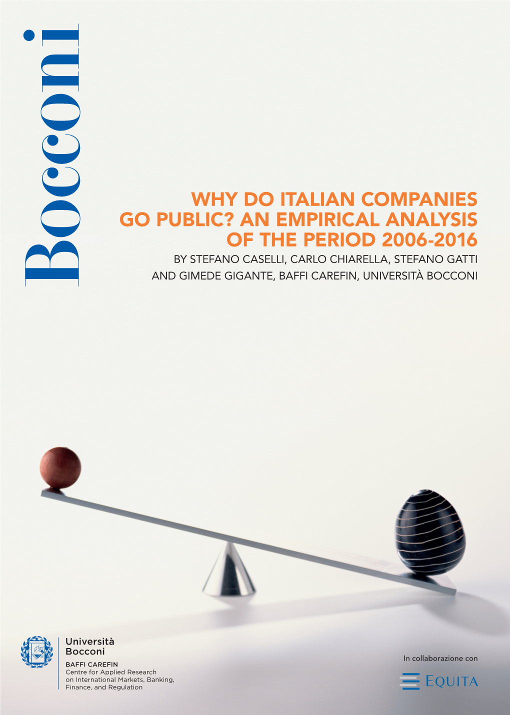 Why Do Italian Companies Go Public? an Empirical