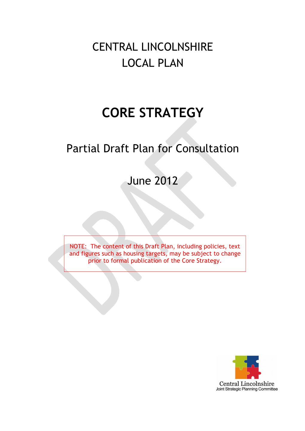 Document 9 Partial Draft Core Strategy