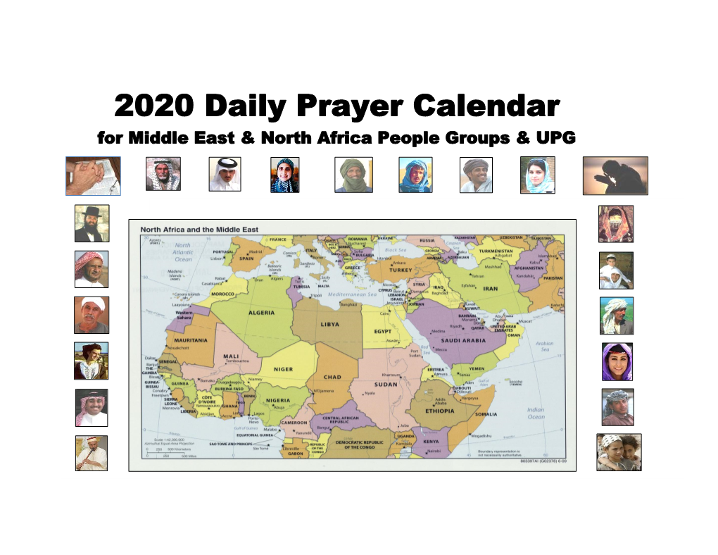 2020 Daily Prayer Calendar for Middle East & North Africa People Groups & UPG