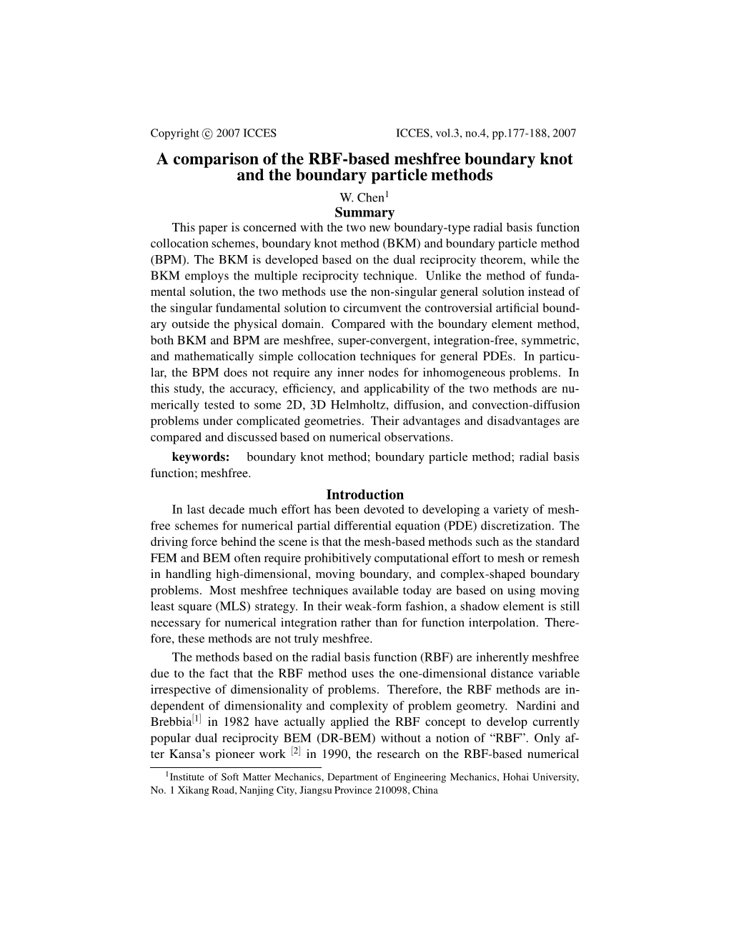 A Comparison of the RBF-Based Meshfree Boundary Knot and the Boundary Particle Methods W