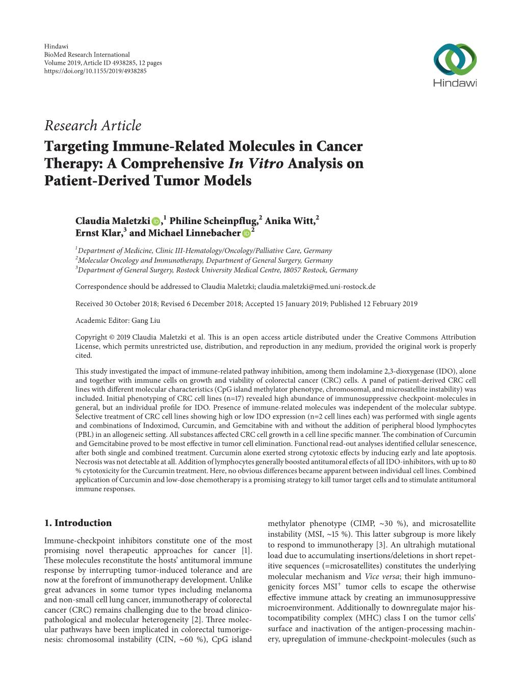 Targeting Immune-Related Molecules in Cancer Therapy: a Comprehensive in Vitro Analysis on Patient-Derived Tumor Models