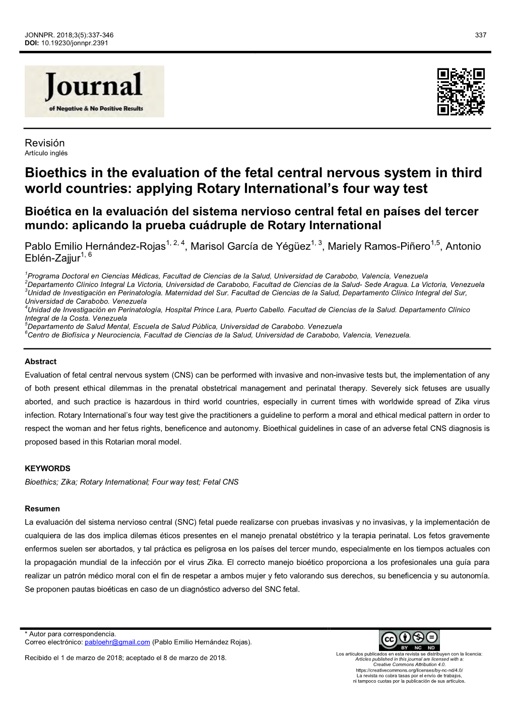 Bioethics in the Evaluation of the Fetal Central Nervous System in Third