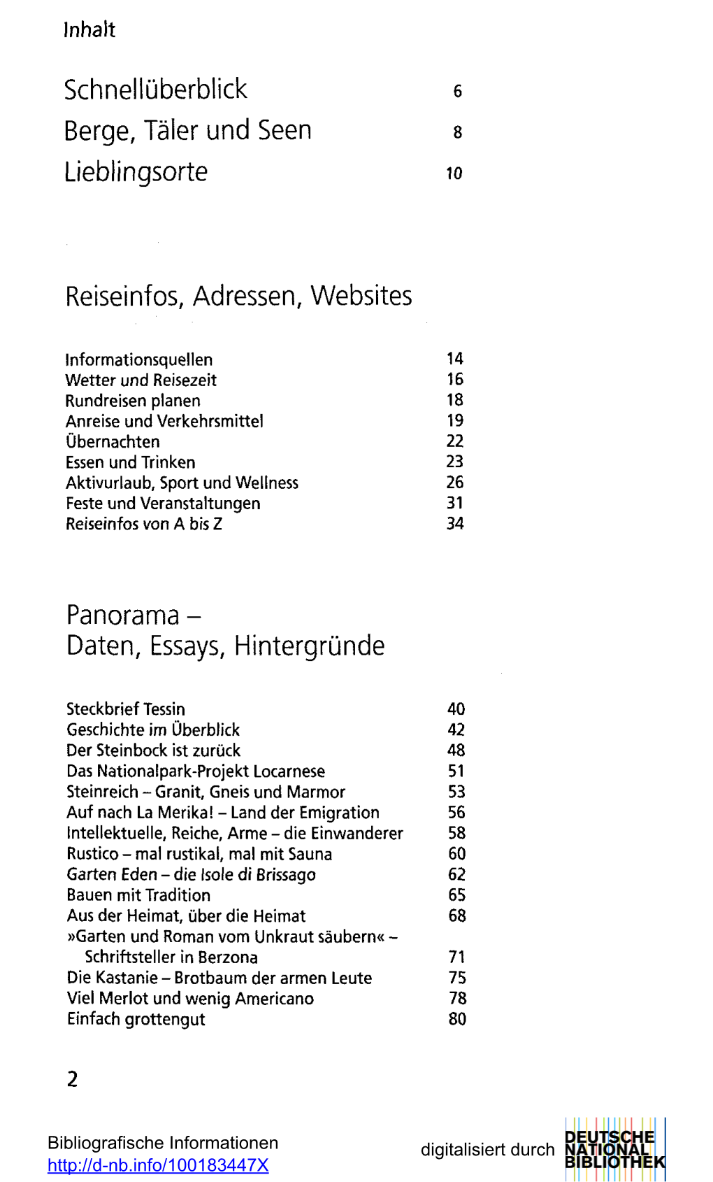 Schnellüberblick 6 Berge, Täler Und Seen 8 Lieblingsorte 10 Reiseinfos, Adressen, Websites Panorama