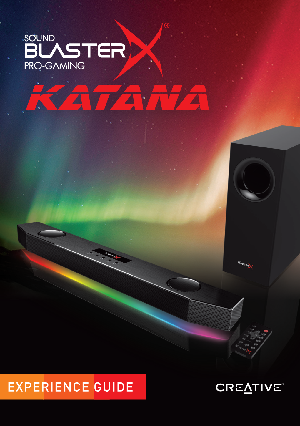 Sound Blasterx Katana Customizable 24-Bit Hi-Res Gaming Under-Monitor Audio System (UMAS) CONTENTS