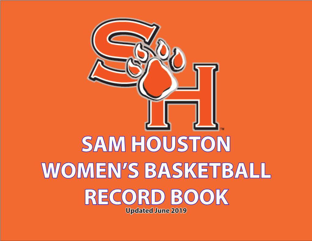 Sam Houston Women's Basketball Record Book