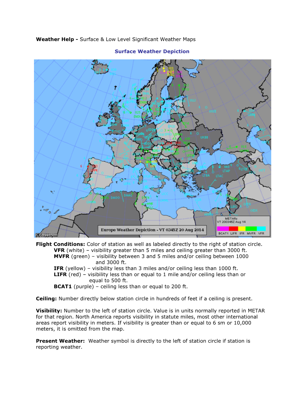 Surface & Low Level Significant Weather Maps