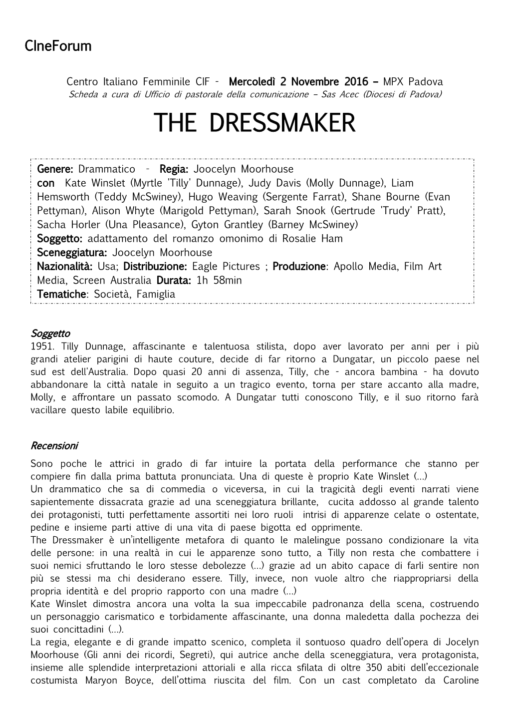 The Dressmaker