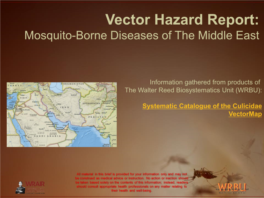 Mosquito-Borne Diseases of the Middle East