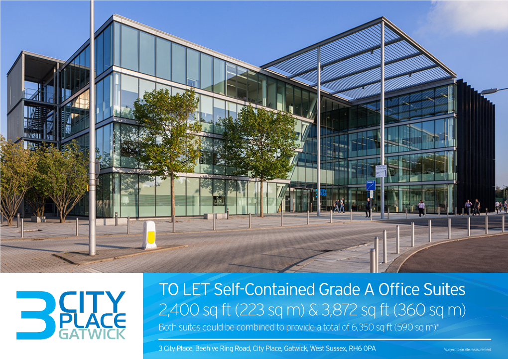 TO LET Self-Contained Grade a Office Suites 2400 Sq Ft