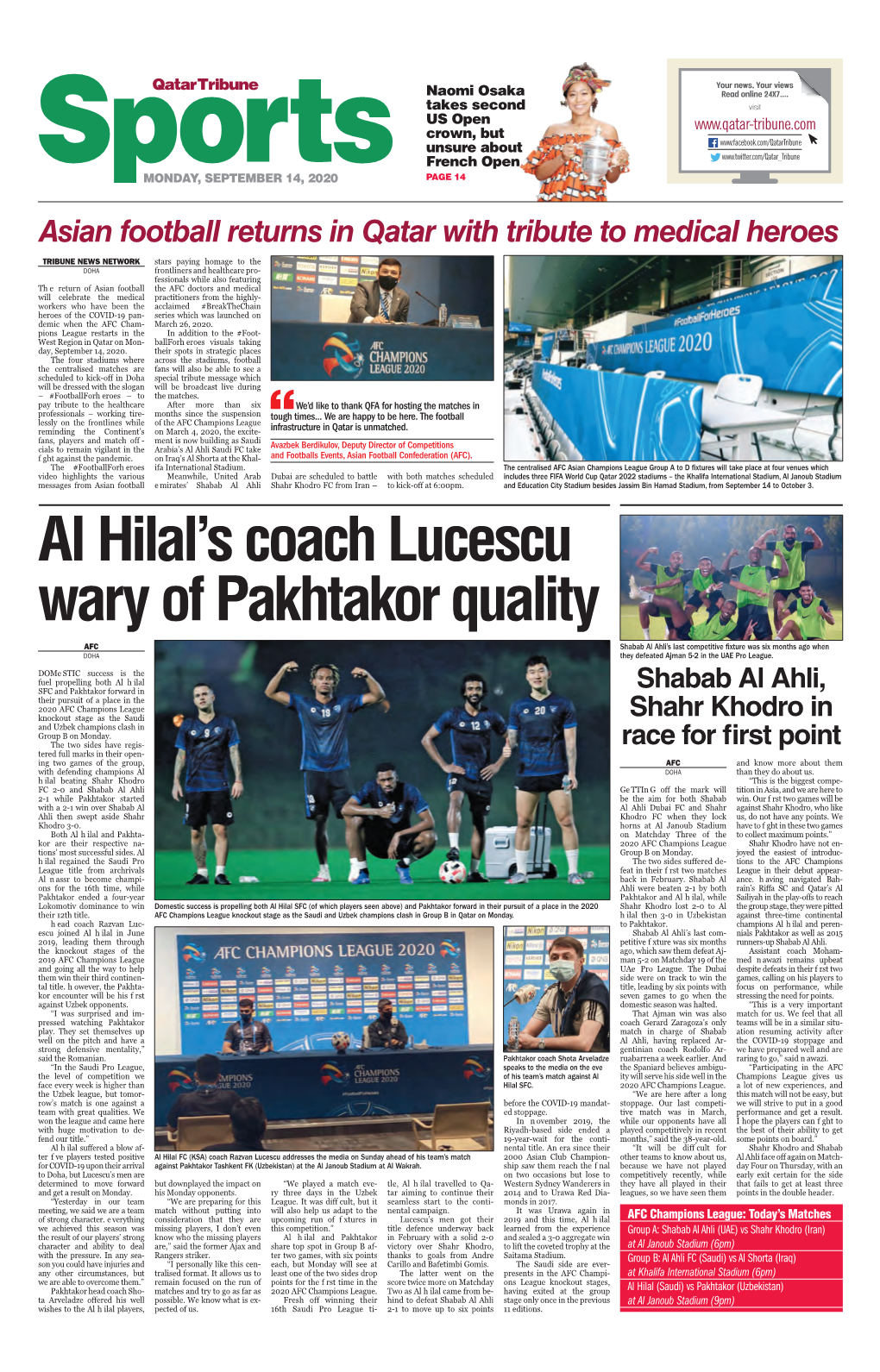 Al Hilal's Coach Lucescu Wary of Pakhtakor Quality