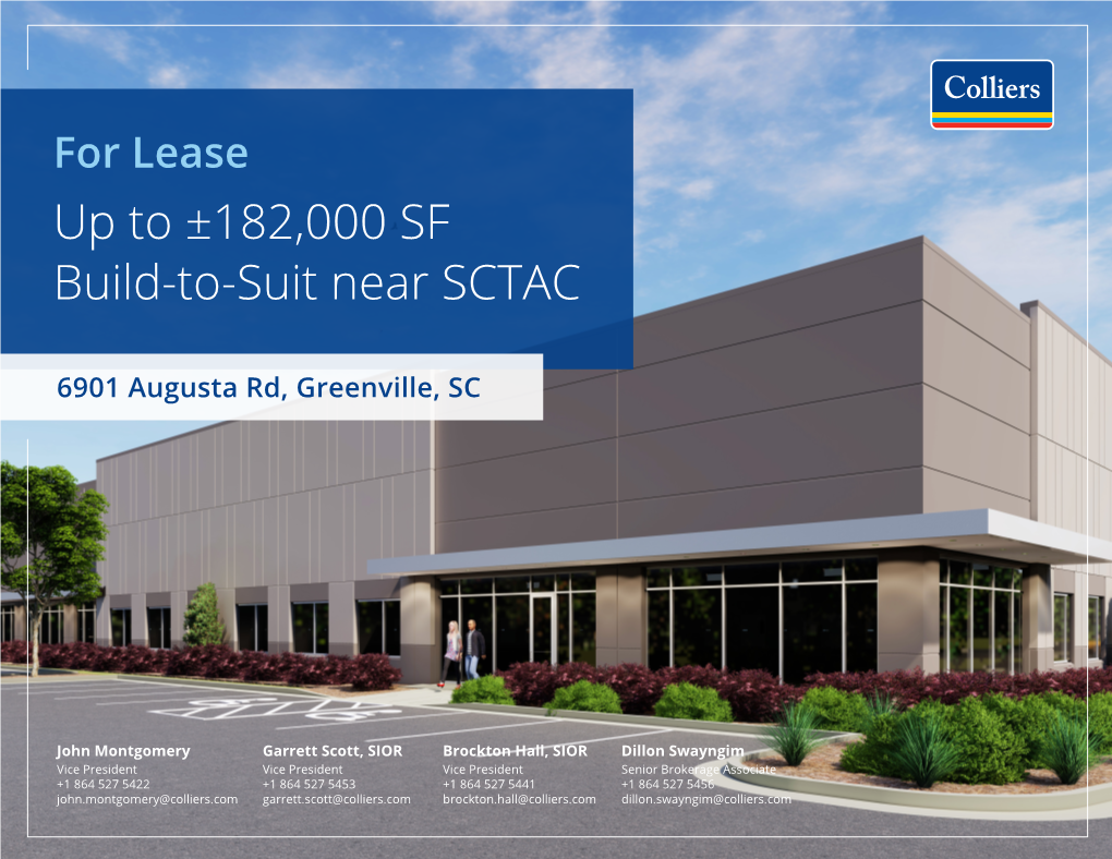 Up to ±182,000 SF Build-To-Suit Near SCTAC