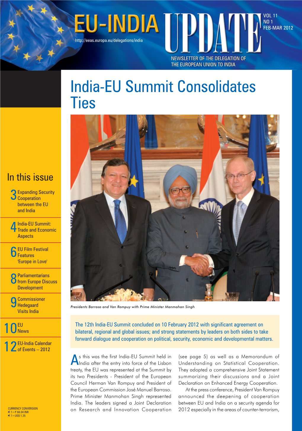 India-EU Summit Consolidates Ties
