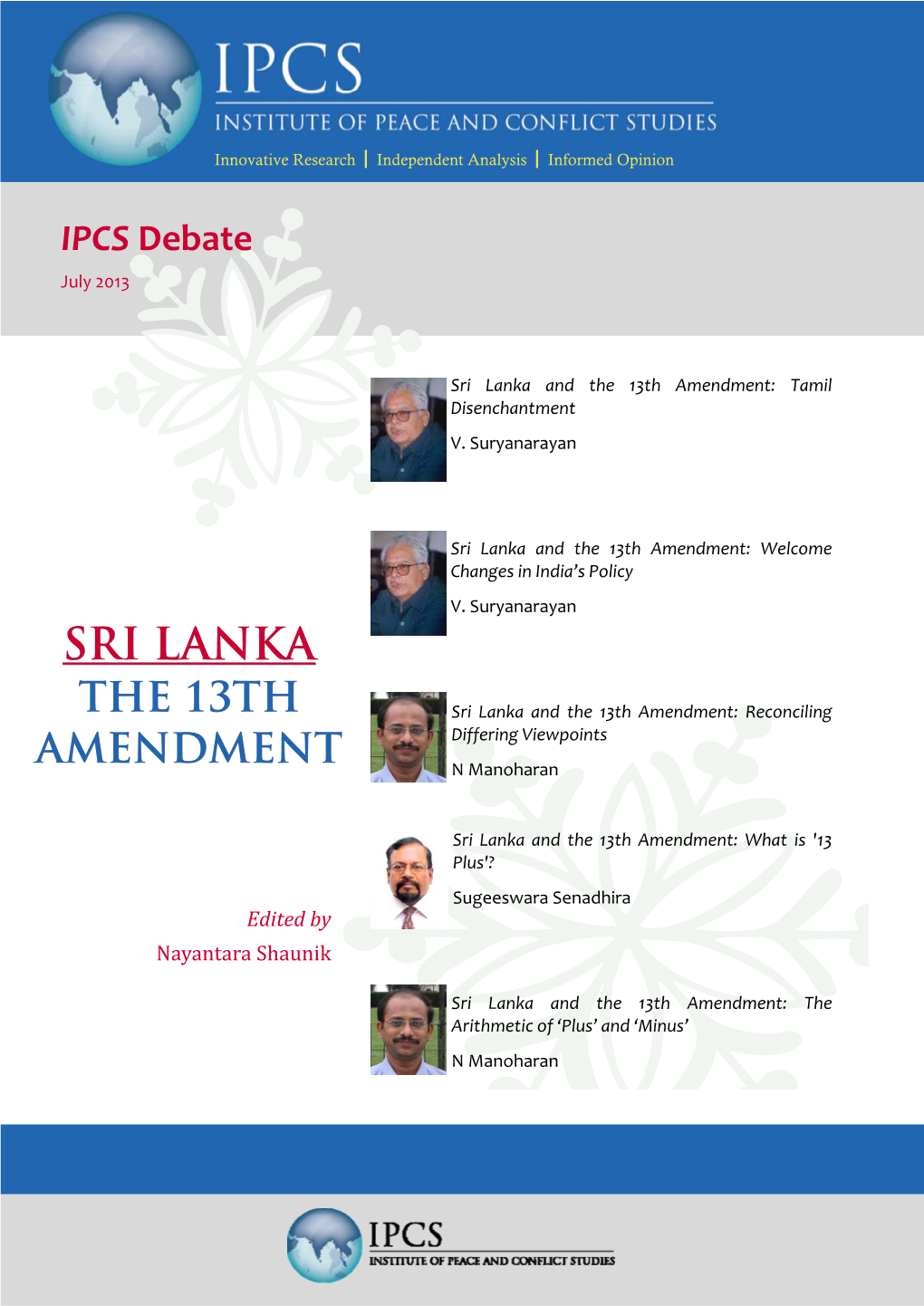 Sri Lanka: the 13Th Amendment