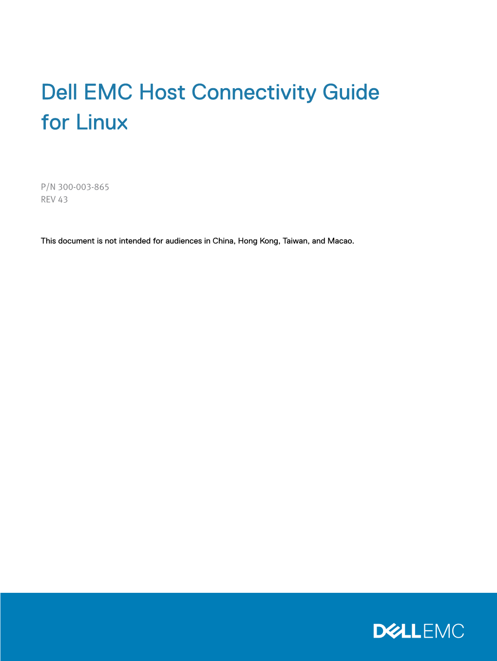 Dell EMC Host Connectivity Guide for Linux