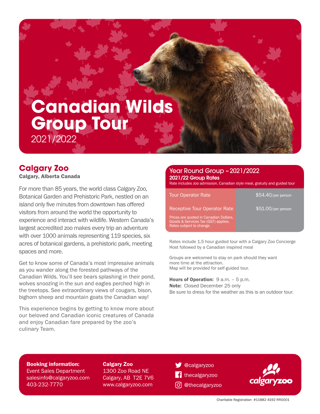 Canadian Wilds Group Tour 2021/2022