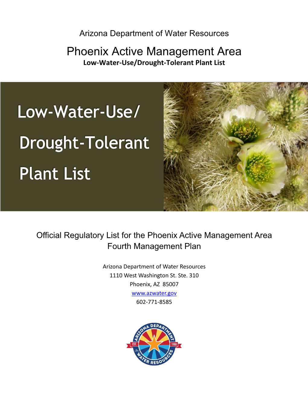 ADWR Low Water Use/Drought Tolerant Plant List