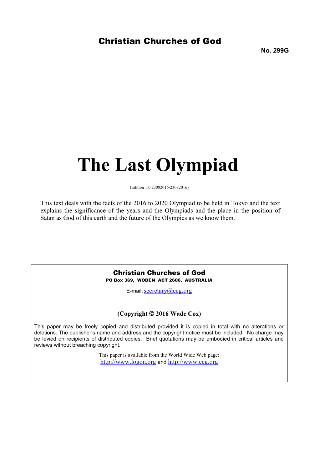 The Last Olympiad (No. 299G)