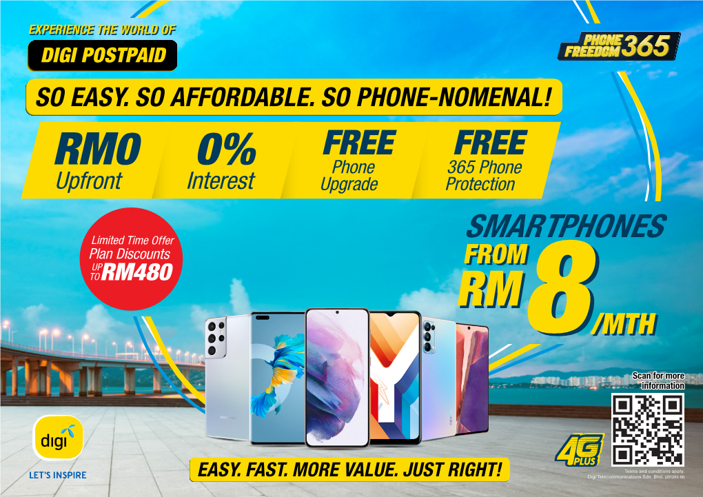 SMARTPHONES Plan Discounts up FROMFROM TORM480 RMRM 88/MTH/MTH Scan for More Information