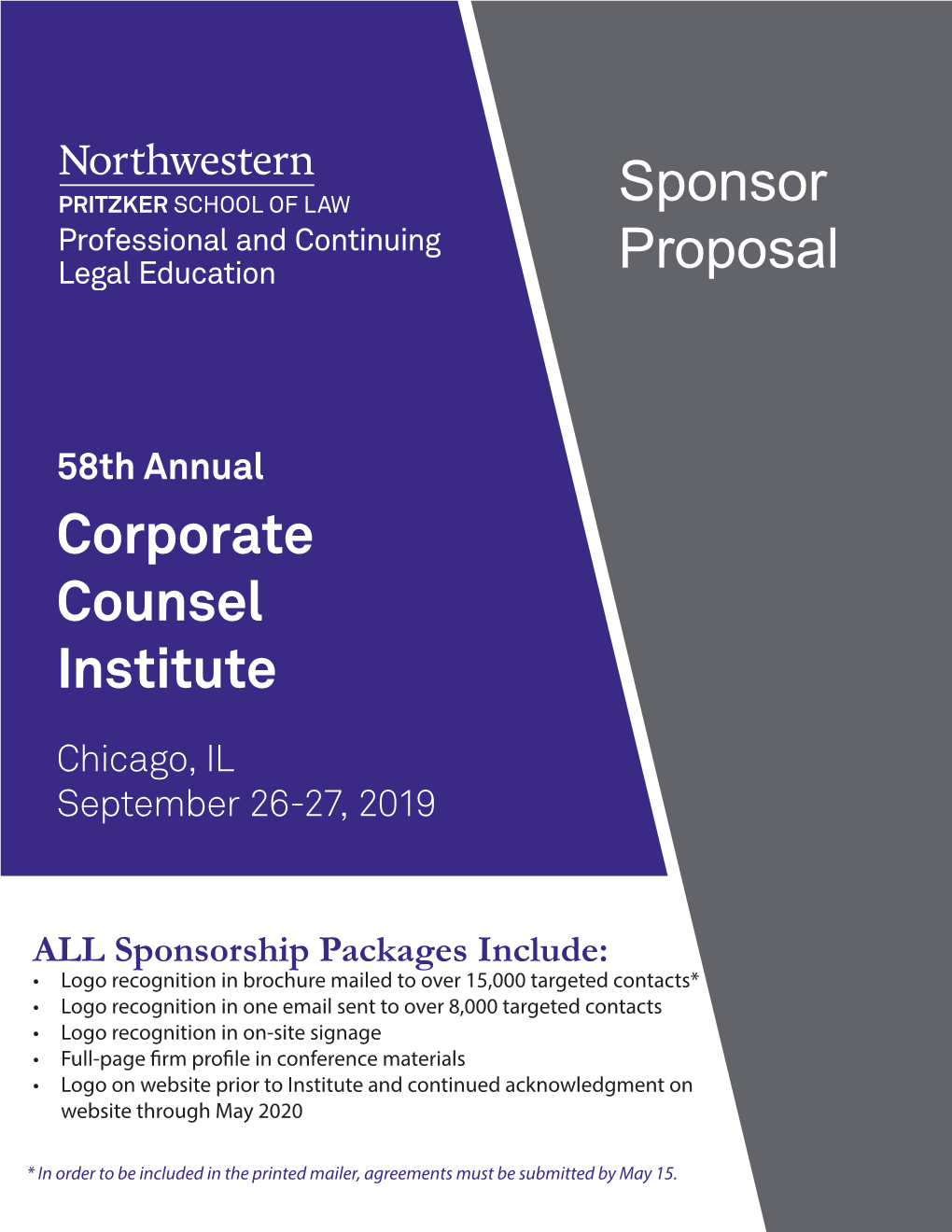 Corporate Counsel Institute Sponsor Proposal