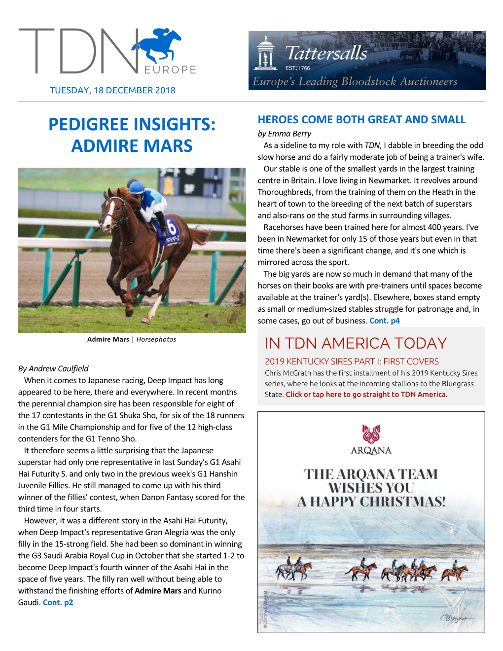 Pedigree Insights: Admire Mars