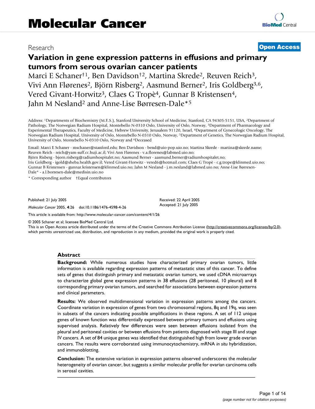 View of Global Gene Expression Patterns Among Tive Stains (Figure 2, Panels A-C)